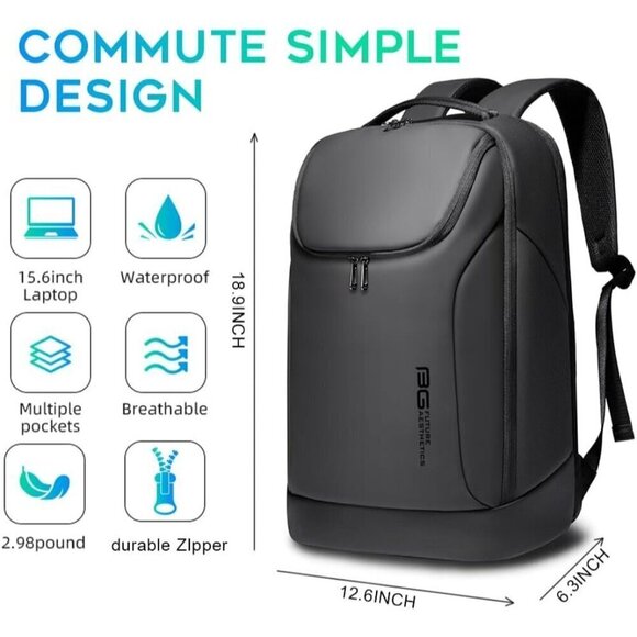 BANGE Business Commute Backpack Waterproof fit 15.6 Inch  backpack,Travel Bag - Picture 4 of 6